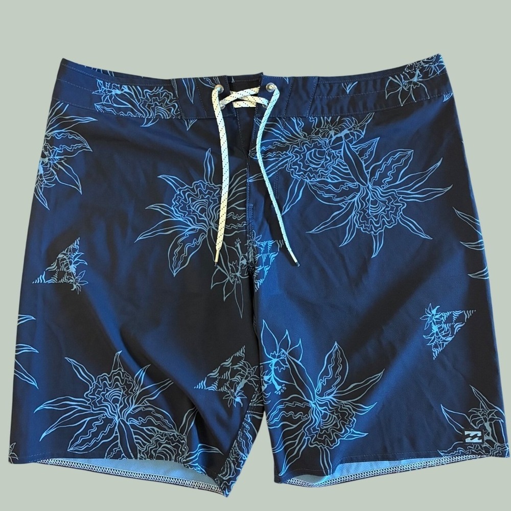 Billabong Recycler All‎ Day Airlite Board Shorts Navy Floral Mens 34 Swim Trunks